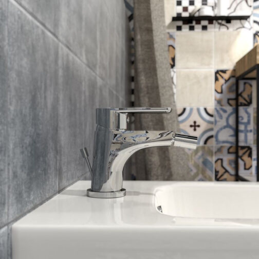 MISCELATORE ECOSTYLE BIDET IN OTTONE CROMATO PONSI
