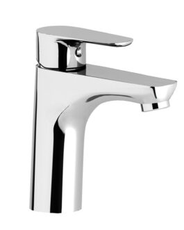 MISCELATORE LAVABO ECOSTYLE IN OTTONE CROMATO PONSI